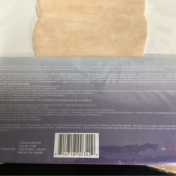 9 pairs-Invisible Bra self-adhesive microporous disposable, color nude, sz: C - Picture 9 of 12